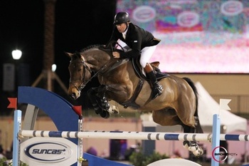 Warwickshire’s Nick Skelton comes out on top in Florida. Warwickshire’s Nick Skelton comes out on top in Florida.